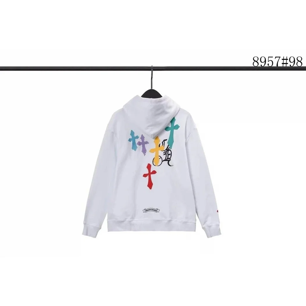 Chrome Hearts White Cross Print Hoodie