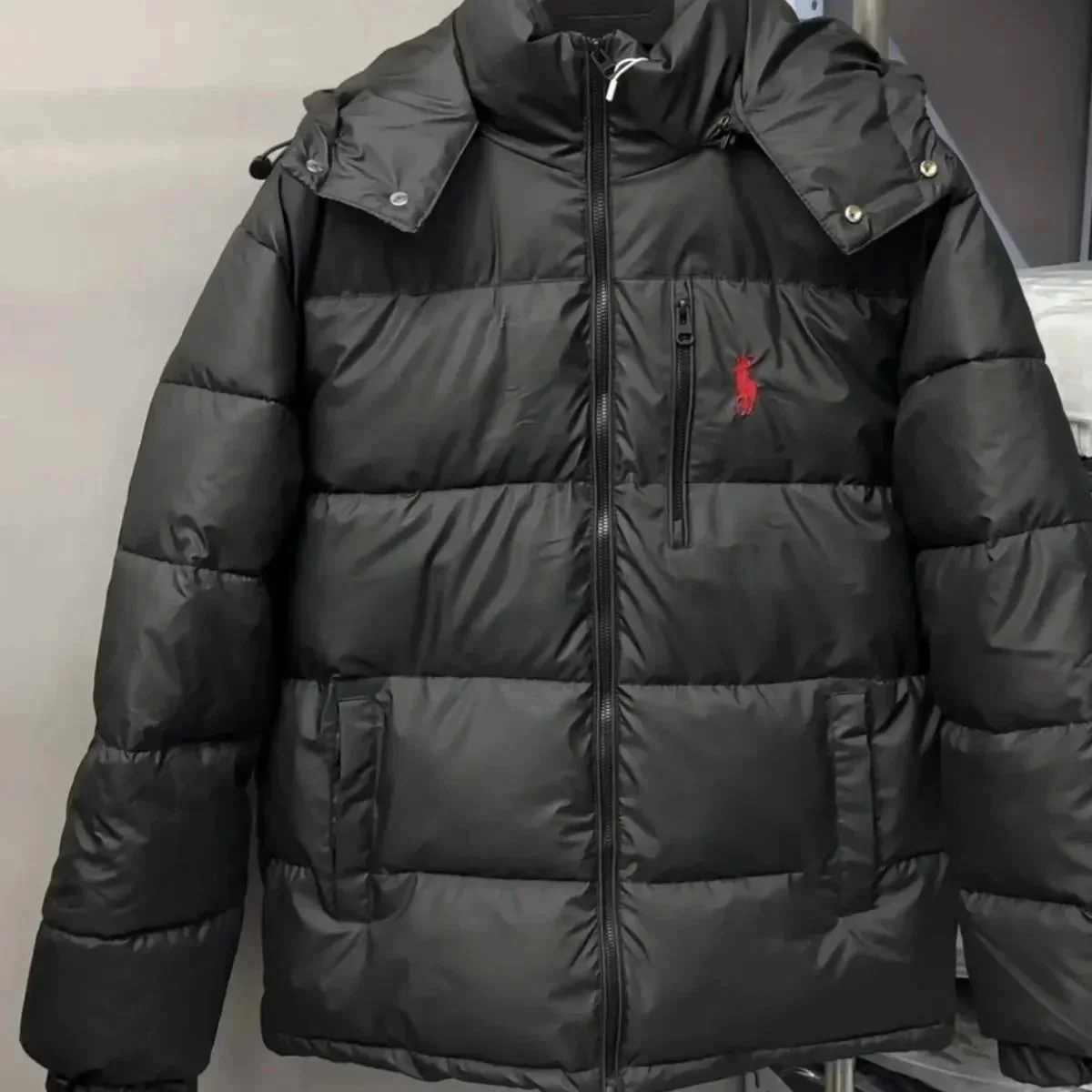 Polo Ralph Lauren Black Red Pony Parka