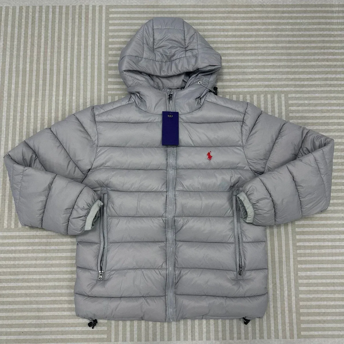 Ralph Lauren Grey Puffer Parka with Hood