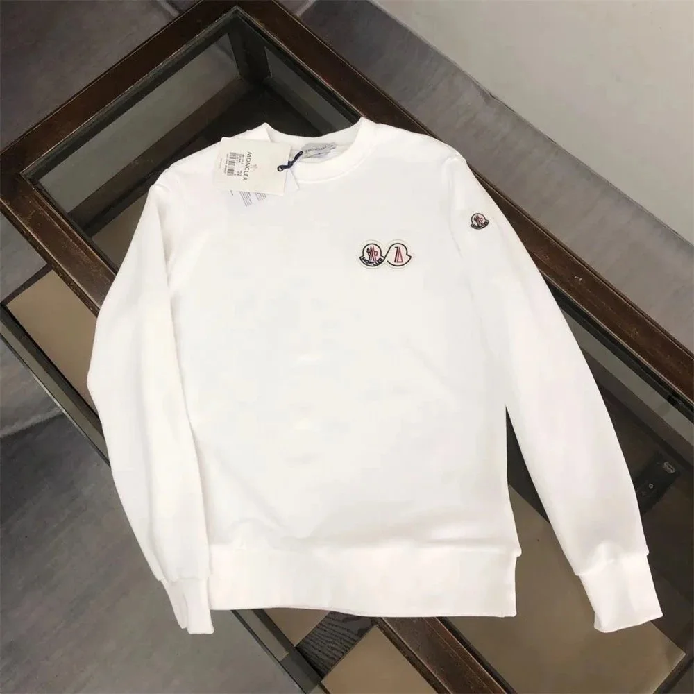 Moncler White Embroidered Crewneck Sweatshirt