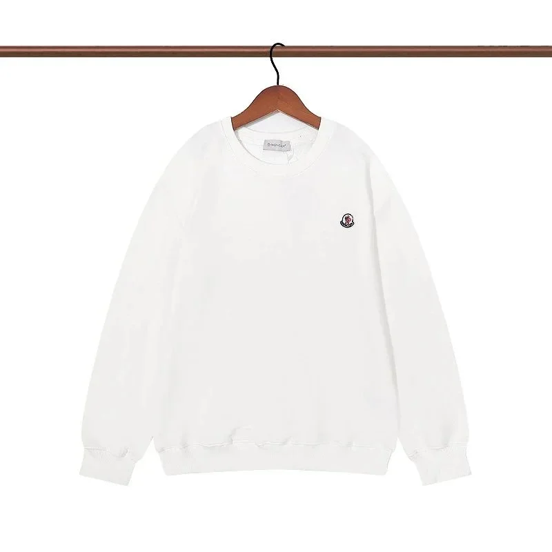 Moncler White Logo Crewneck Sweatshirt