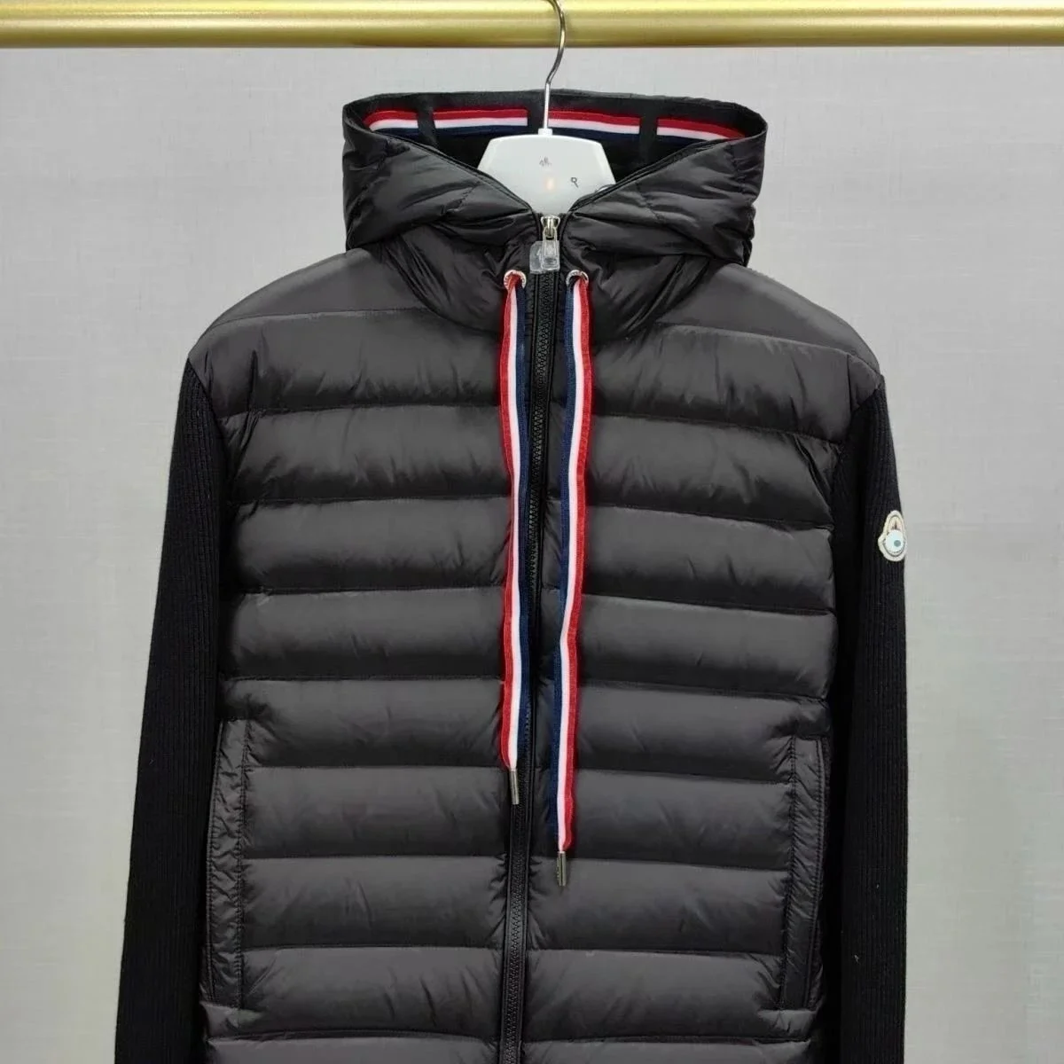 Moncler Maya Black with彩条NFC Hooded Jacket