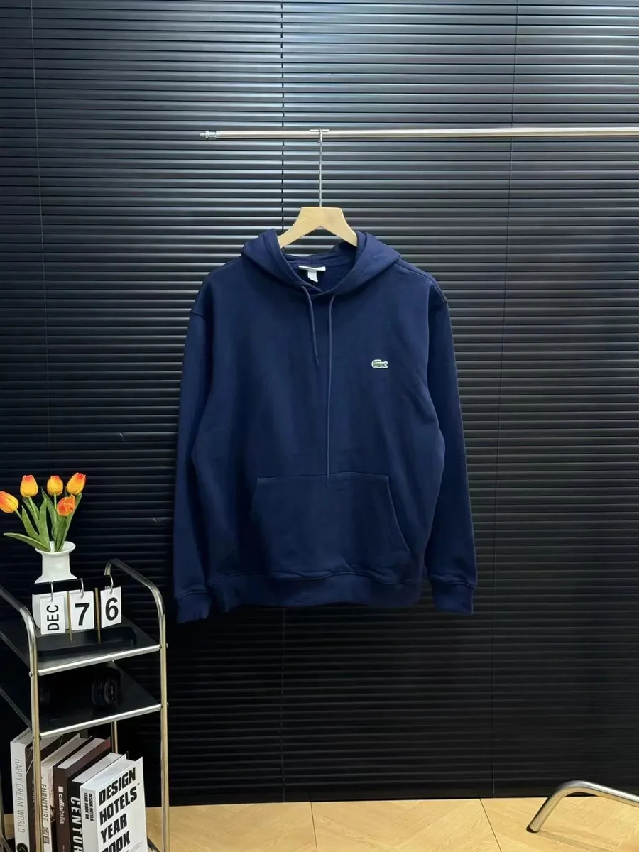 Lacoste Hoodie Navy Solid Sweatshirt