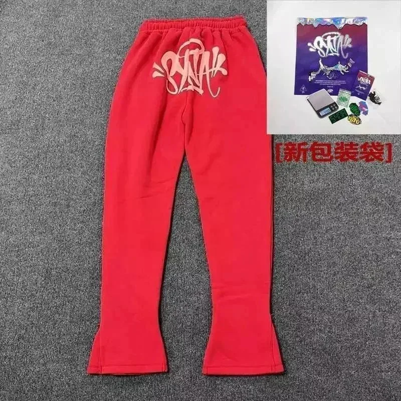 Other Streetwear Red Sweatpants with Graffiti Print Red