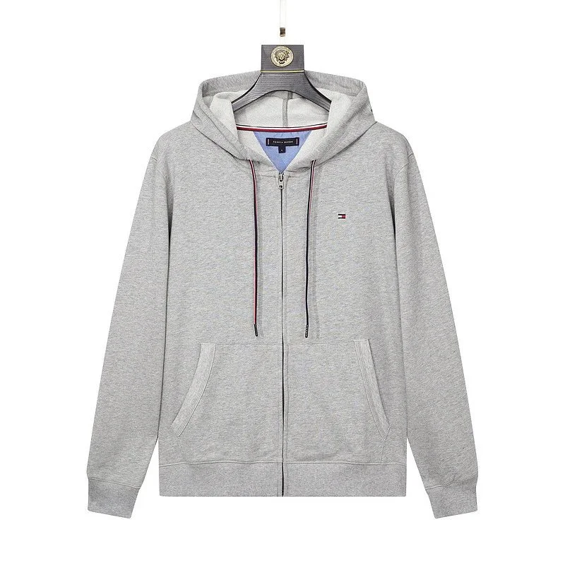 Tommy Hilfiger Grey Classic Zip-Up Hoodie