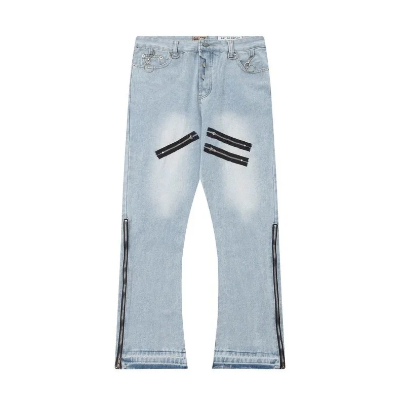Art On Display Light Blue Distressed Jeans