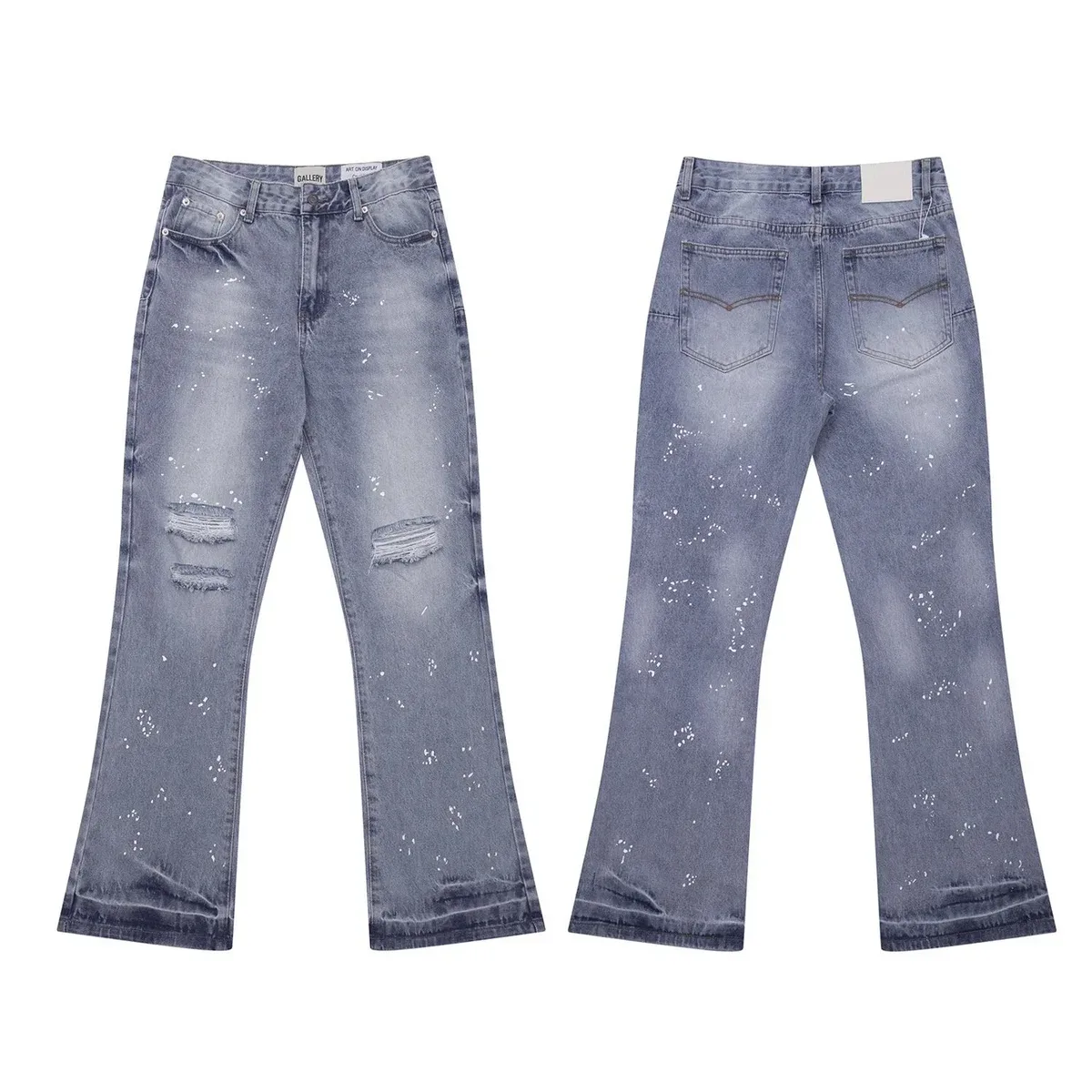 Gallery Art On Denim Paint Splatter Jeans