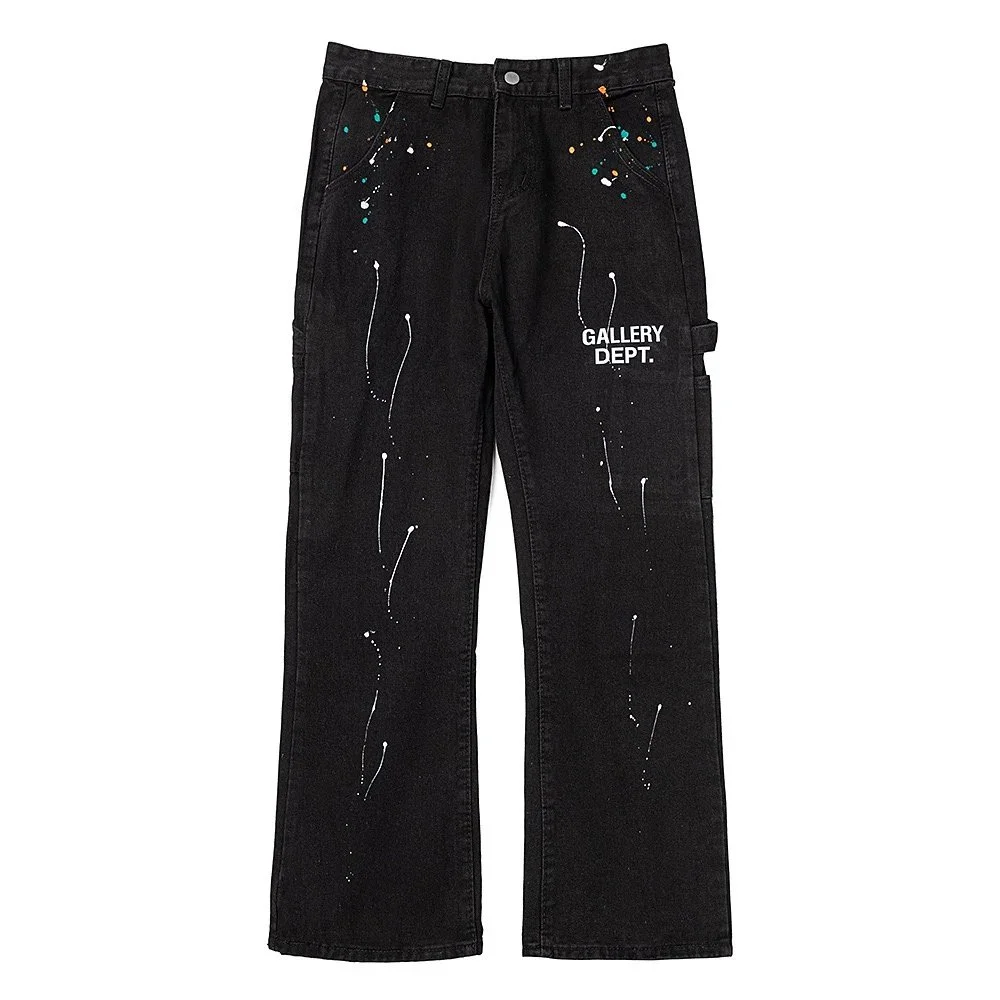Gallery Dept. Art That Kills Black Paint-Splatter Jeans