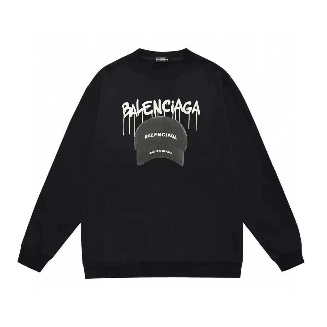 Balenciaga Black Logo Print Sweatshirt