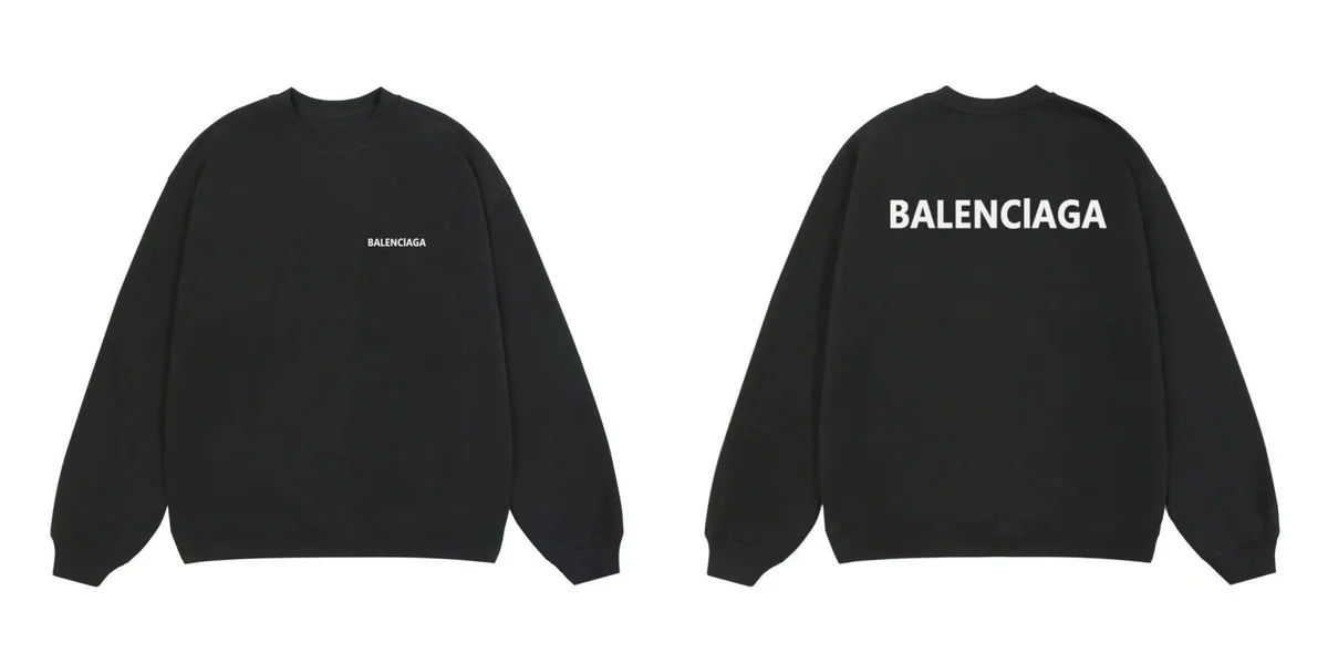 Balenciaga Black Logo Crewneck Sweatshirt