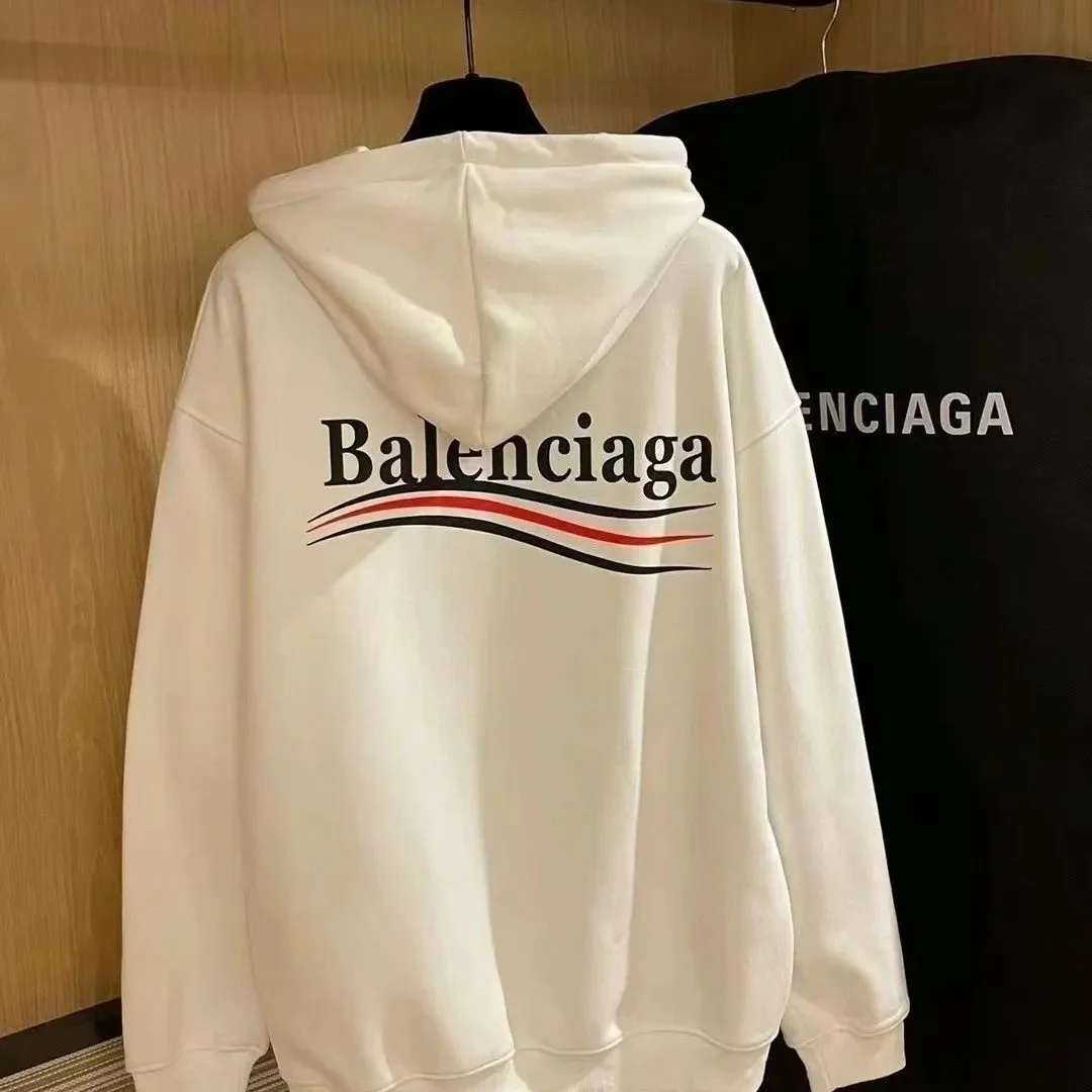 Balenciaga Hoodie White Casual Sweatshirt