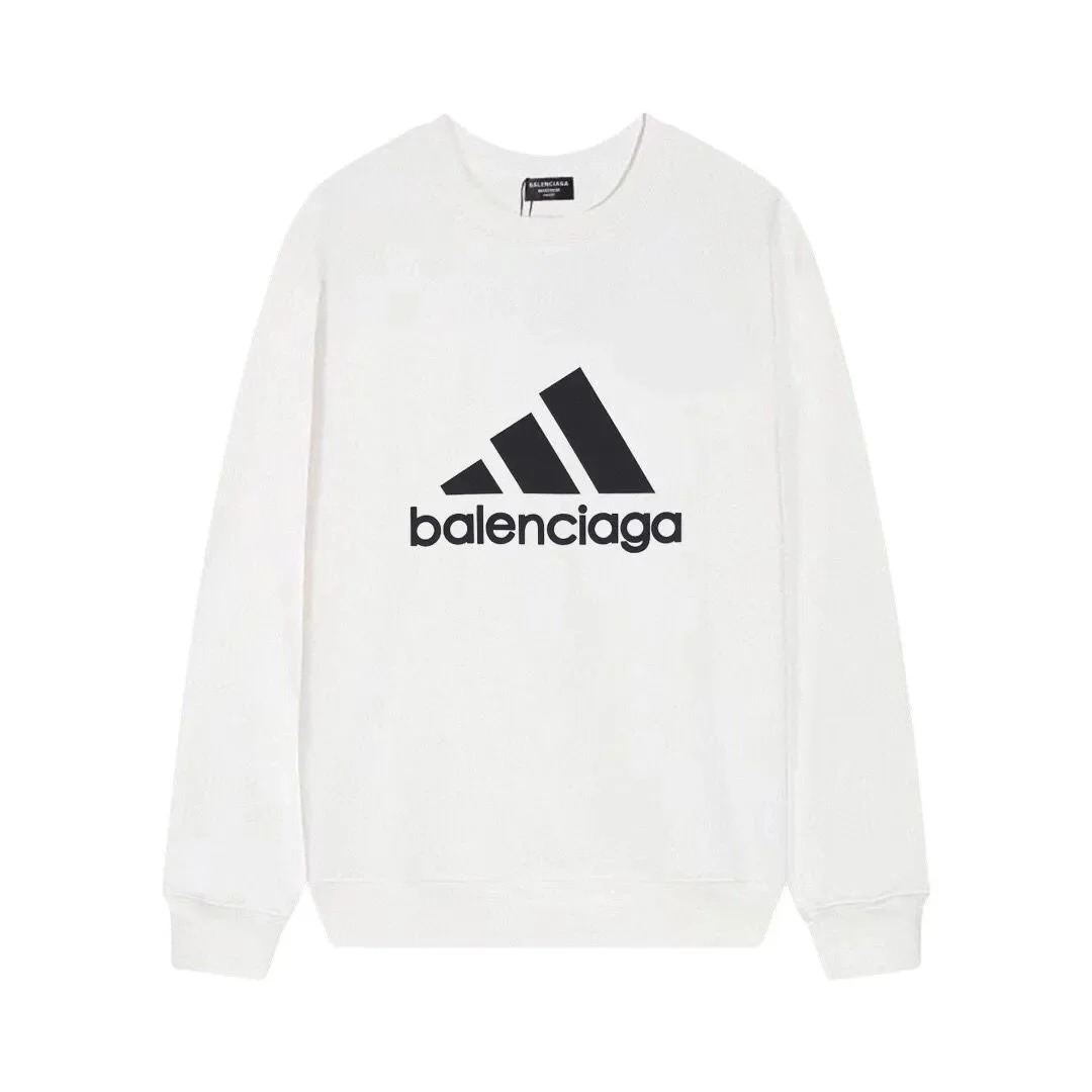Balenciaga White 'Adidas' Logo Sweatshirt