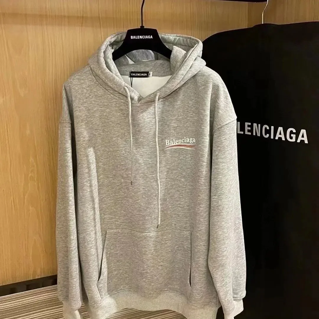 Balenciaga Grey Hoodie Sweatshirt
