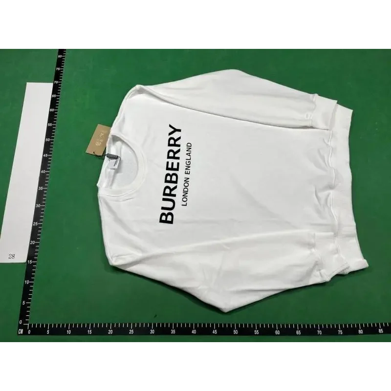 Burberry White London England Logo Sweatshirt