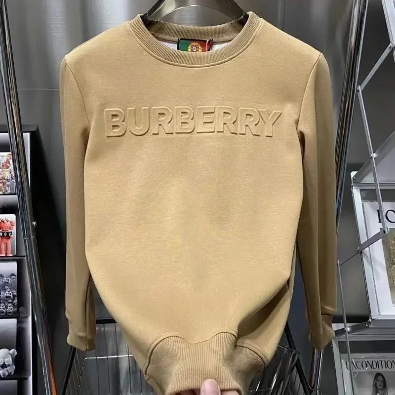 Burberry Camel Embossed Logo Sweatshirt