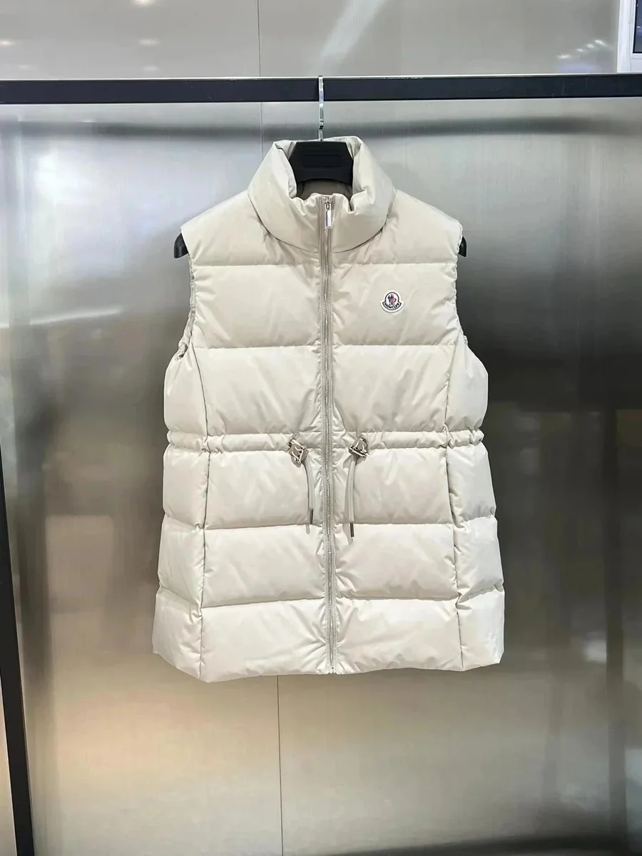 Moncler Beige Quilted Puffer Vest