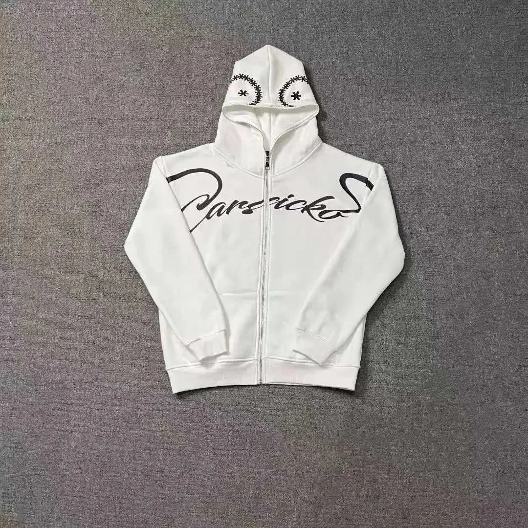 Unisex White '39' Zip-Up Hoodie with Script Logo