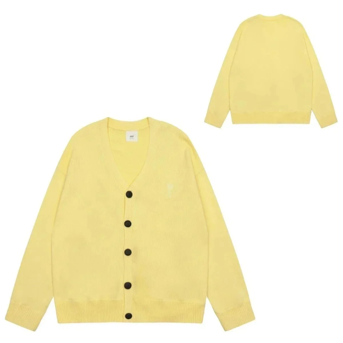 AI-08 Yellow Cardigan Sweater