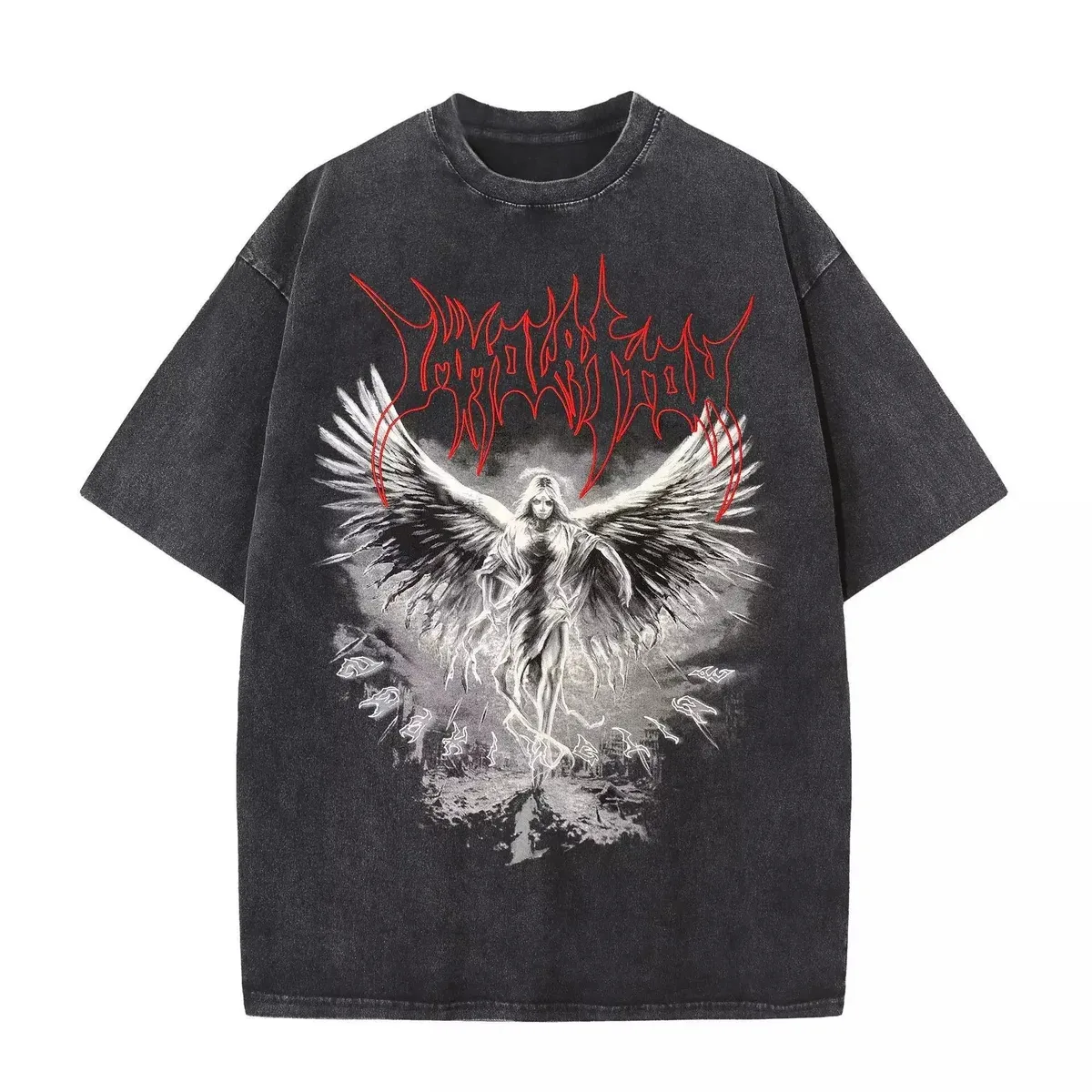 Unisex Dark Wash Graphic T-Shirt 22 Black