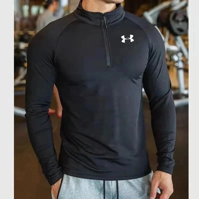Under Armour UA Black Zip Long Sleeve Top