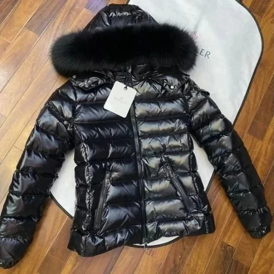 Moncler Maya Black Fur Hooded Parka