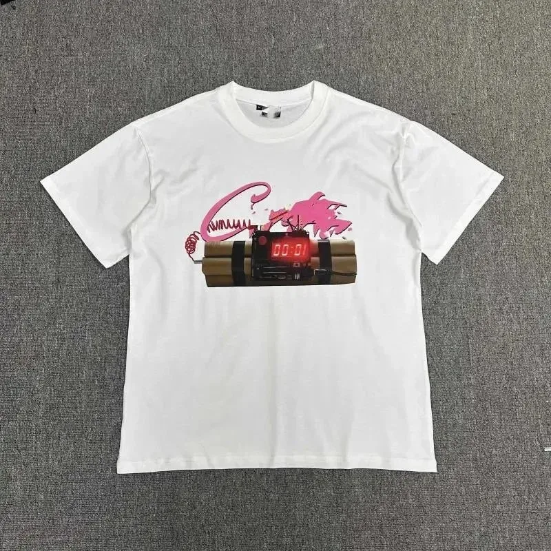 White Bomb Print T-Shirt