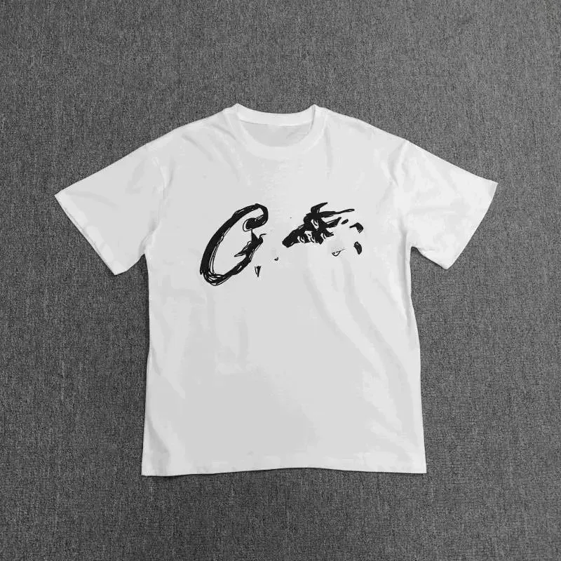 Unisex White G-Shirt with Abstract Print T-Shirts
