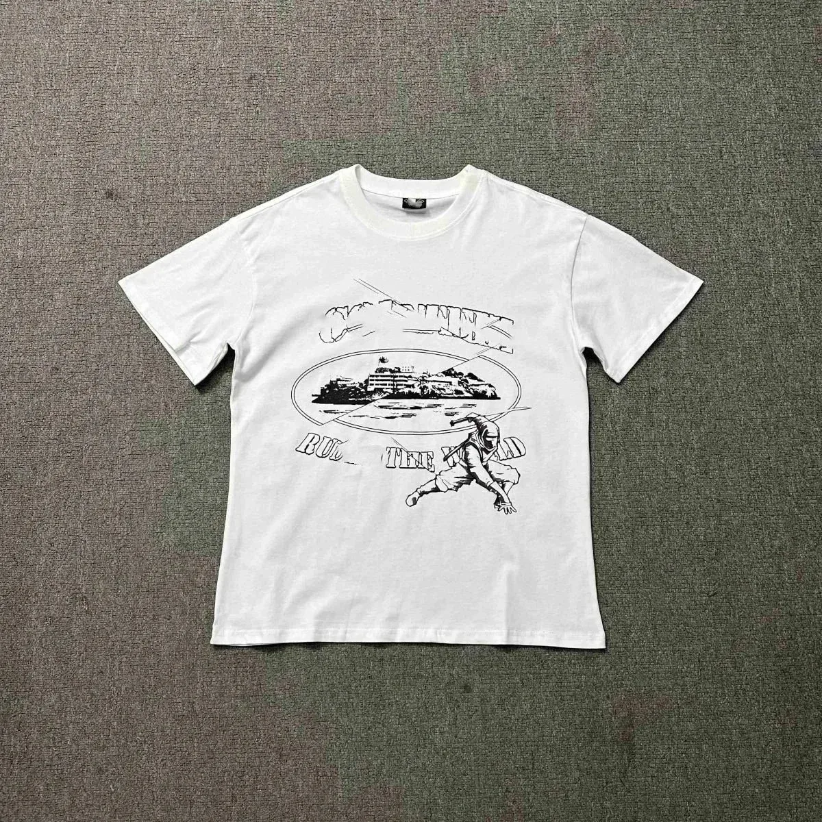 White 'Ruler of Time' Graphic T-Shirt