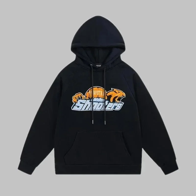 Black Hoodie with Shooters Logo Graphic