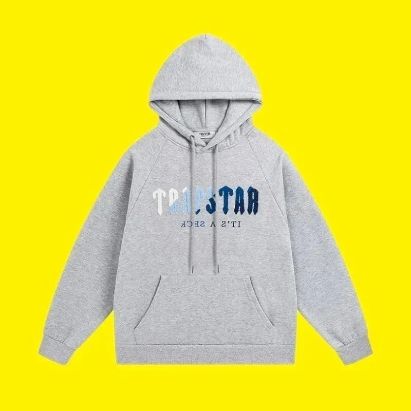 Trapstar Grey Hoodie with 'TRAPSTAR' Print