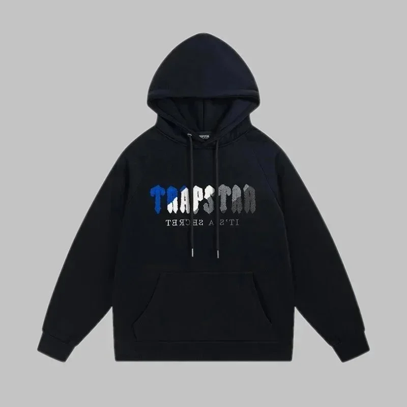 Trapstar Black Hoodie with Gradient Logo