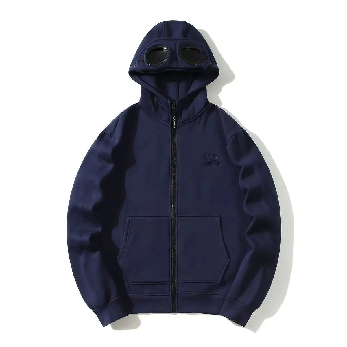 CP Company Goggle Hoodie Navy Zipper Jacket