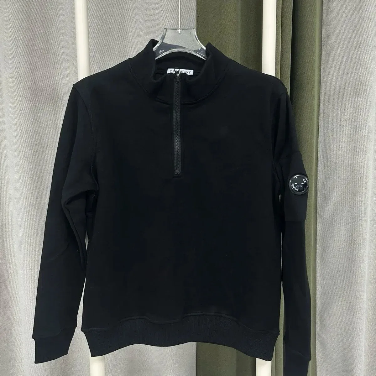 CP Company Black Half-Zip Sweatshirt (Fleece Lined)