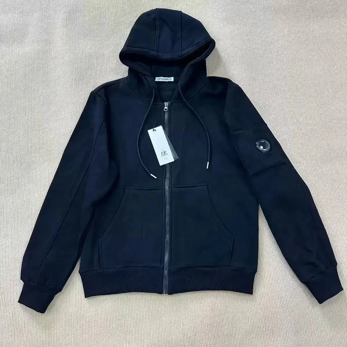 CP Company Goggle Black Fleece Hoodie