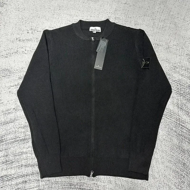 Stone Island 68-15 Black Zip-Up Sweater