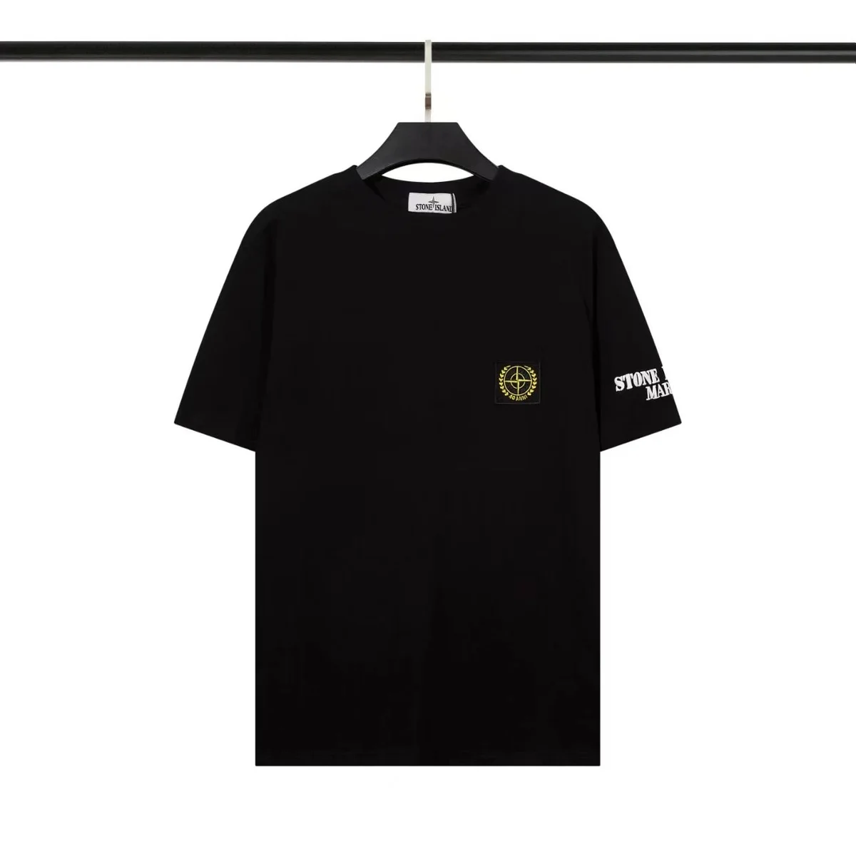 Stone Island Shadow Project Black Logo T-Shirt