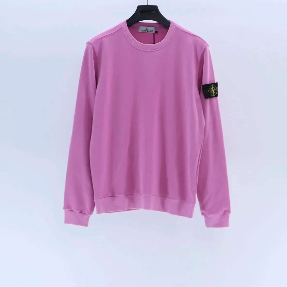 Stone Island Pink Solid Crewneck Sweatshirt