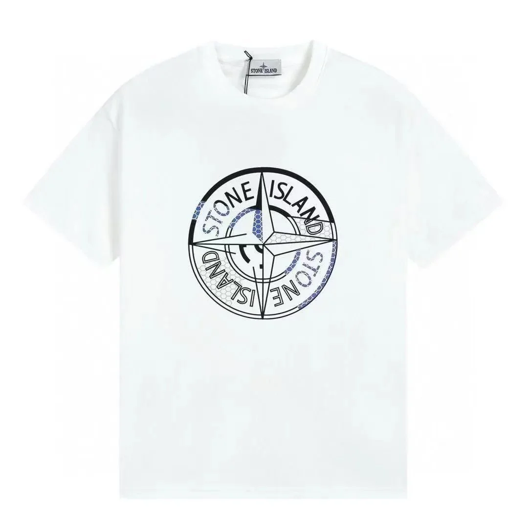 Stone Island White Compass Logo T-Shirt