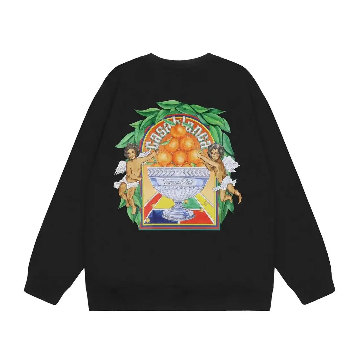 Casablanca Tennis Club Black Graphic Sweatshirt