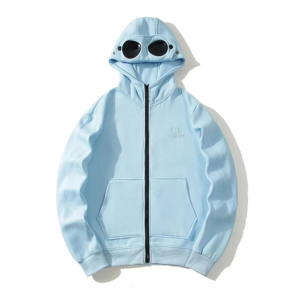 CP Company Light Blue Goggle Hoodie Sweatshirt