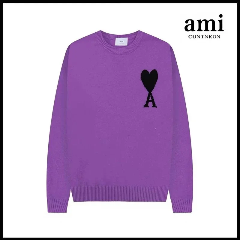 Ami Purple A8 Crewneck Sweater