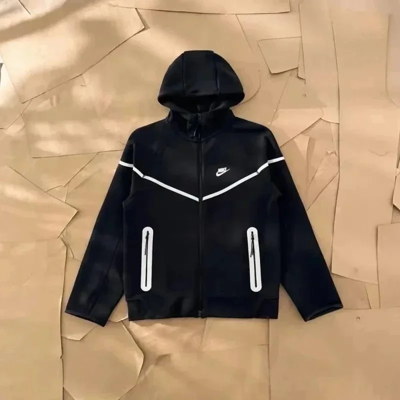 Nike Tech Fleece Black & White Jacket