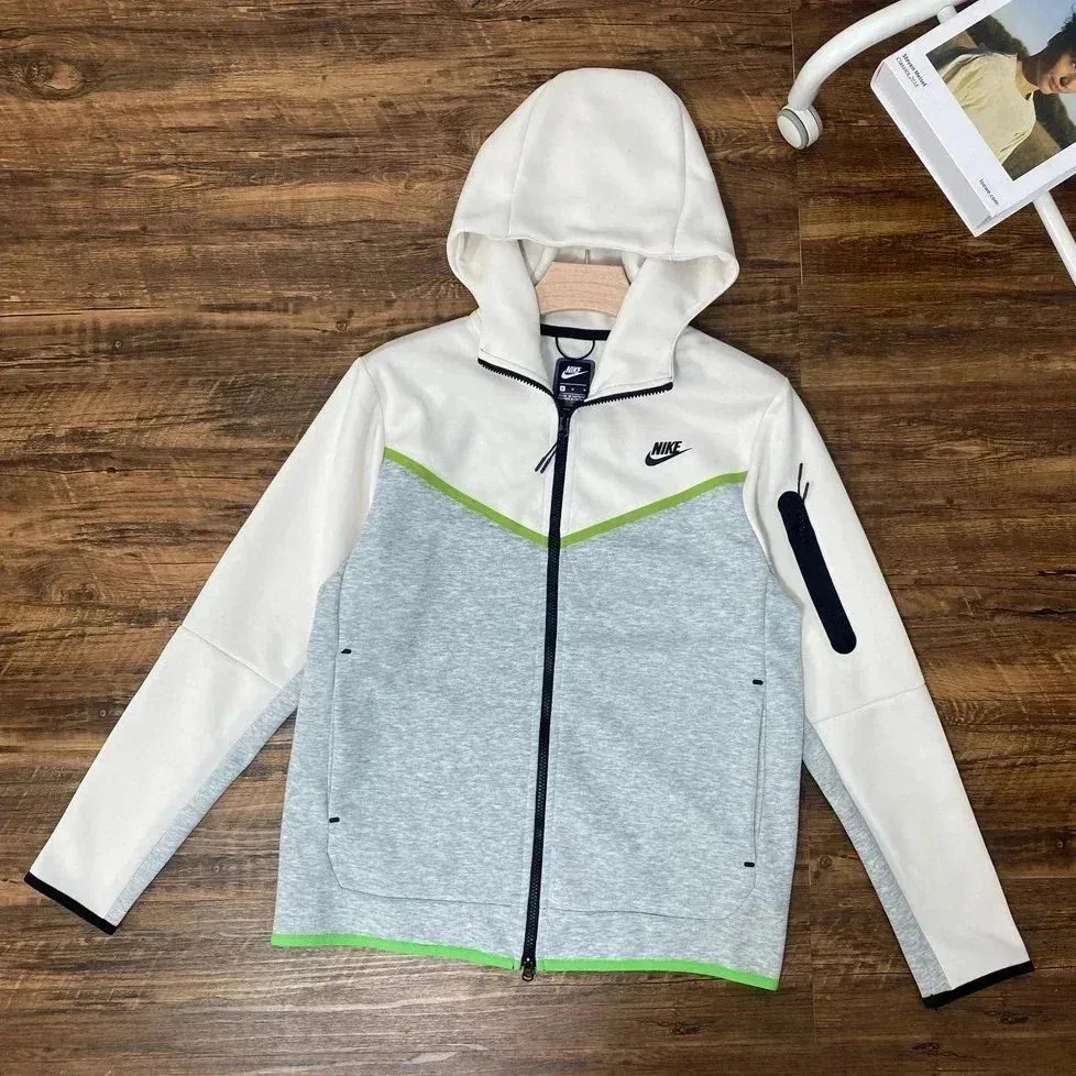 Nike Tech Fleece White/Grey Hoodie Jacket