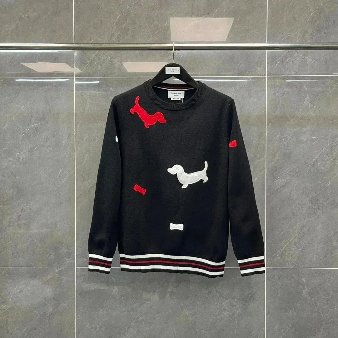 Tommy Hilfiger Black Dachshund Embroidered Sweater