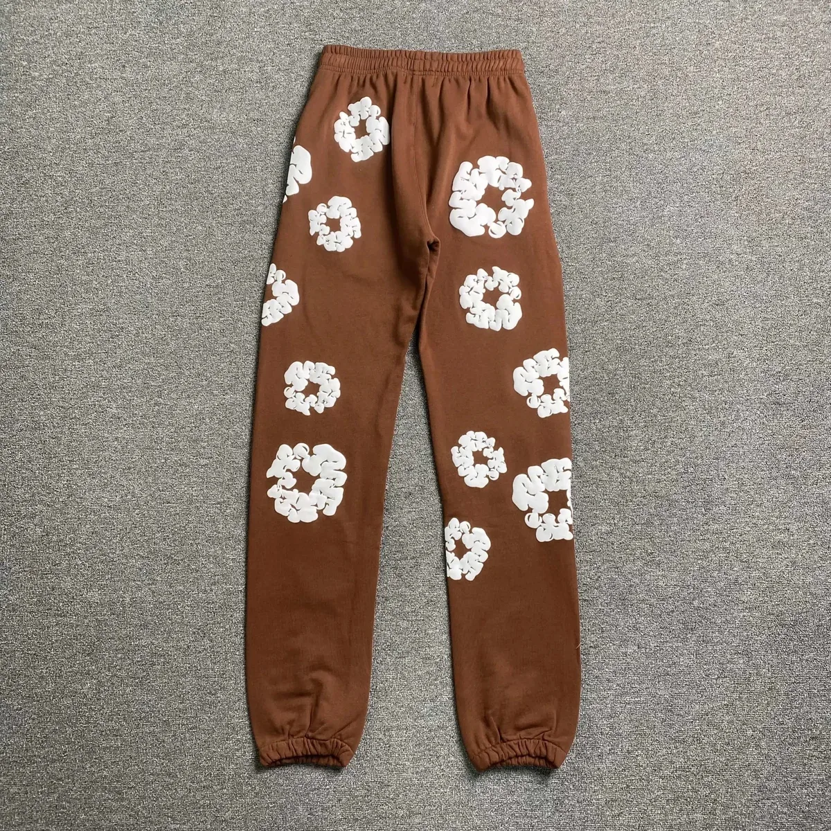 Brown Popcorn Print Sweatpants