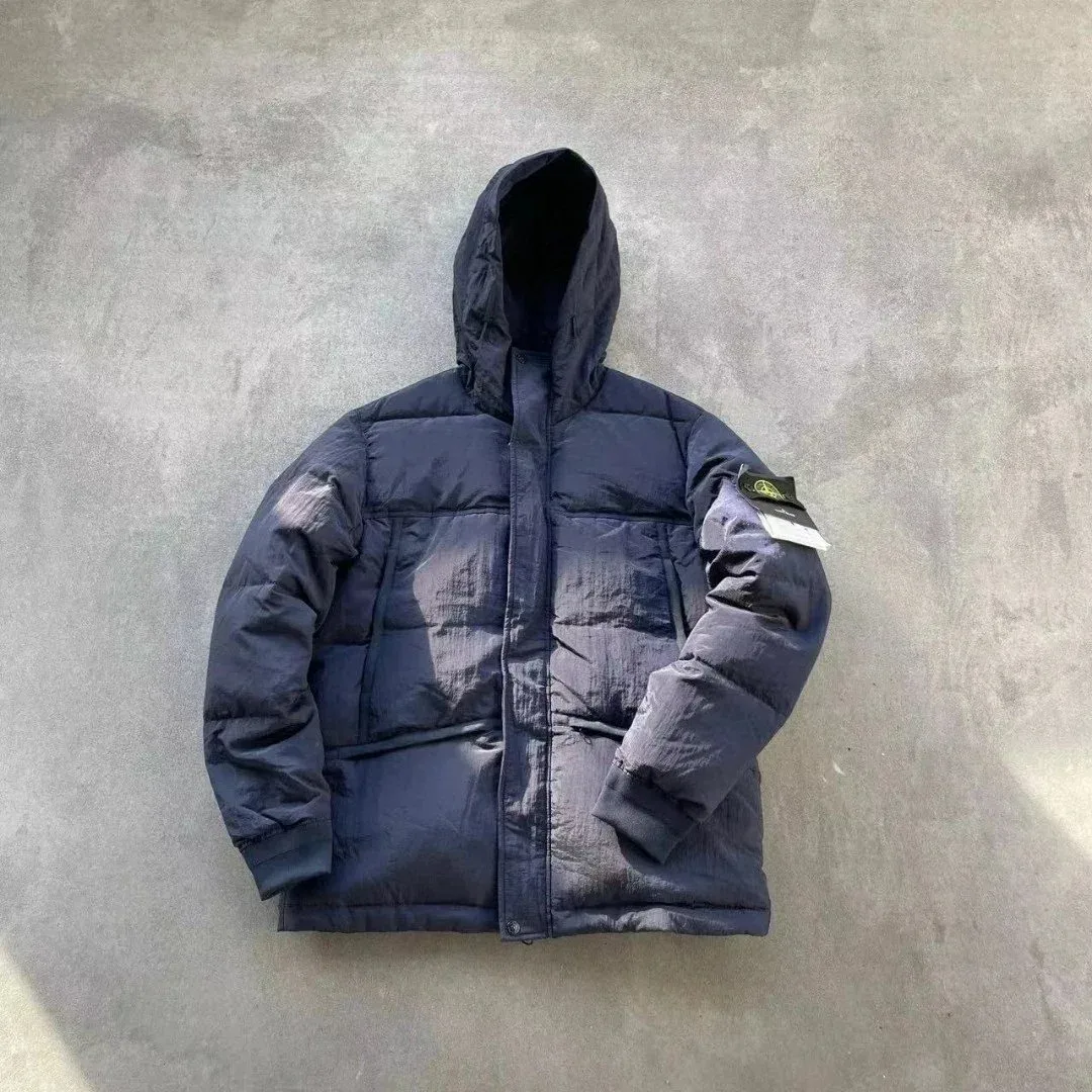 Stone Island 68-15 Hooded Puffer Jacket Navy
