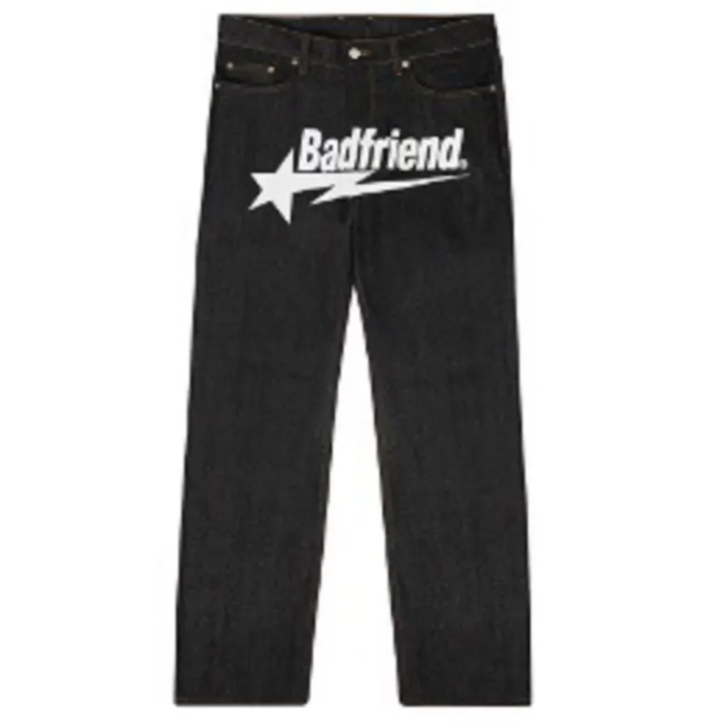 Badfriend Black Jeans with Star Logo
