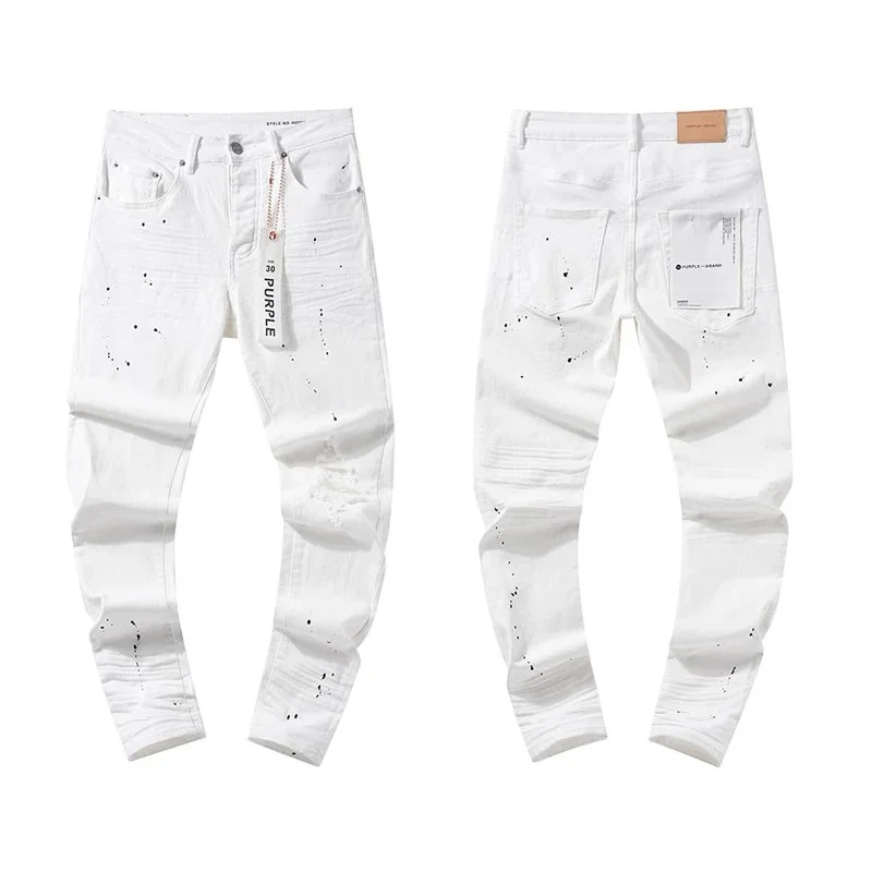 Purple Brand P001 White Paint Splatter Jeans