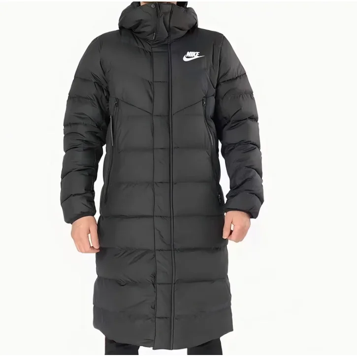 Nike Air Max Black Long Puffer Coat