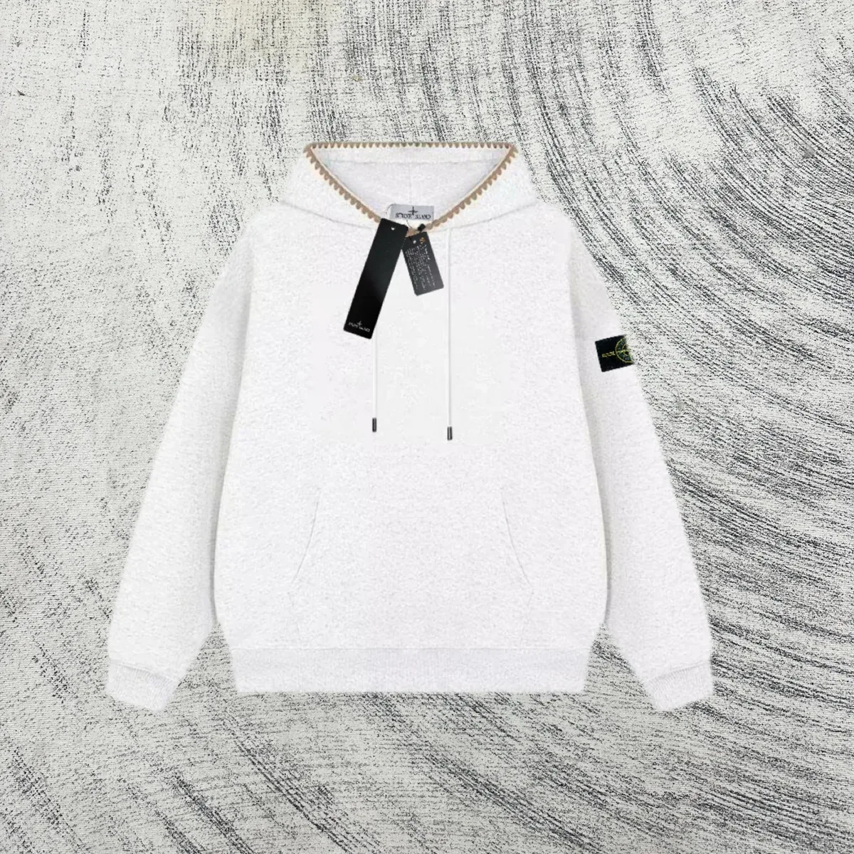 Stone Island 68-15 White Hoodie